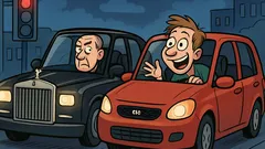 Joke: Guy in a Kia stops beside Rolls