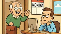 Joke: What do you call person happy Monday