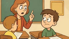 Joke: Teacher catches student cheating on test