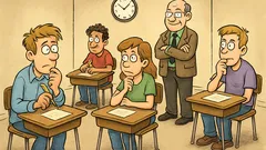 Joke: Four college students miss an exam